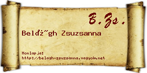 Belágh Zsuzsanna névjegykártya